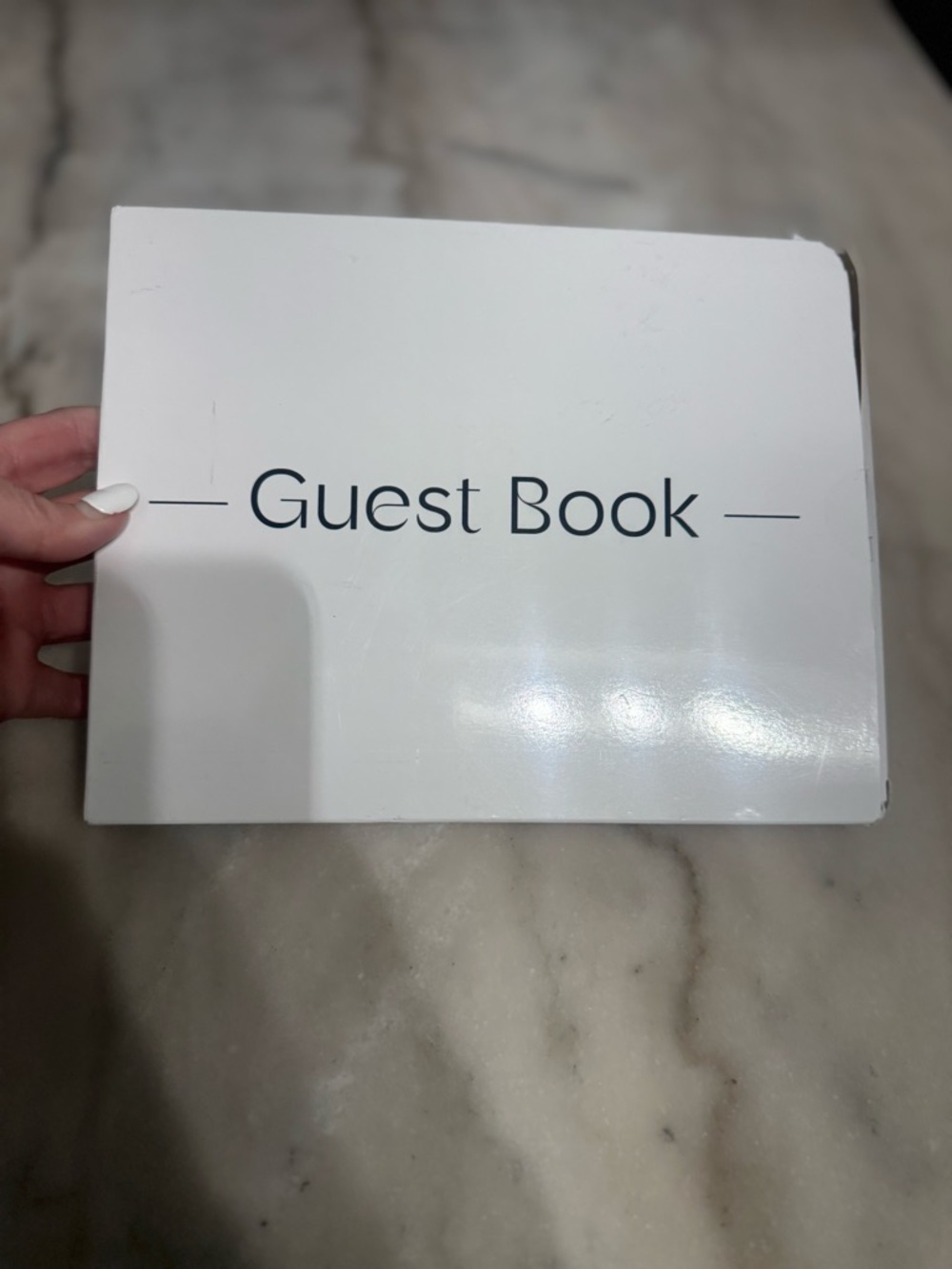 White Guest Book - Elegant Party Guestbook